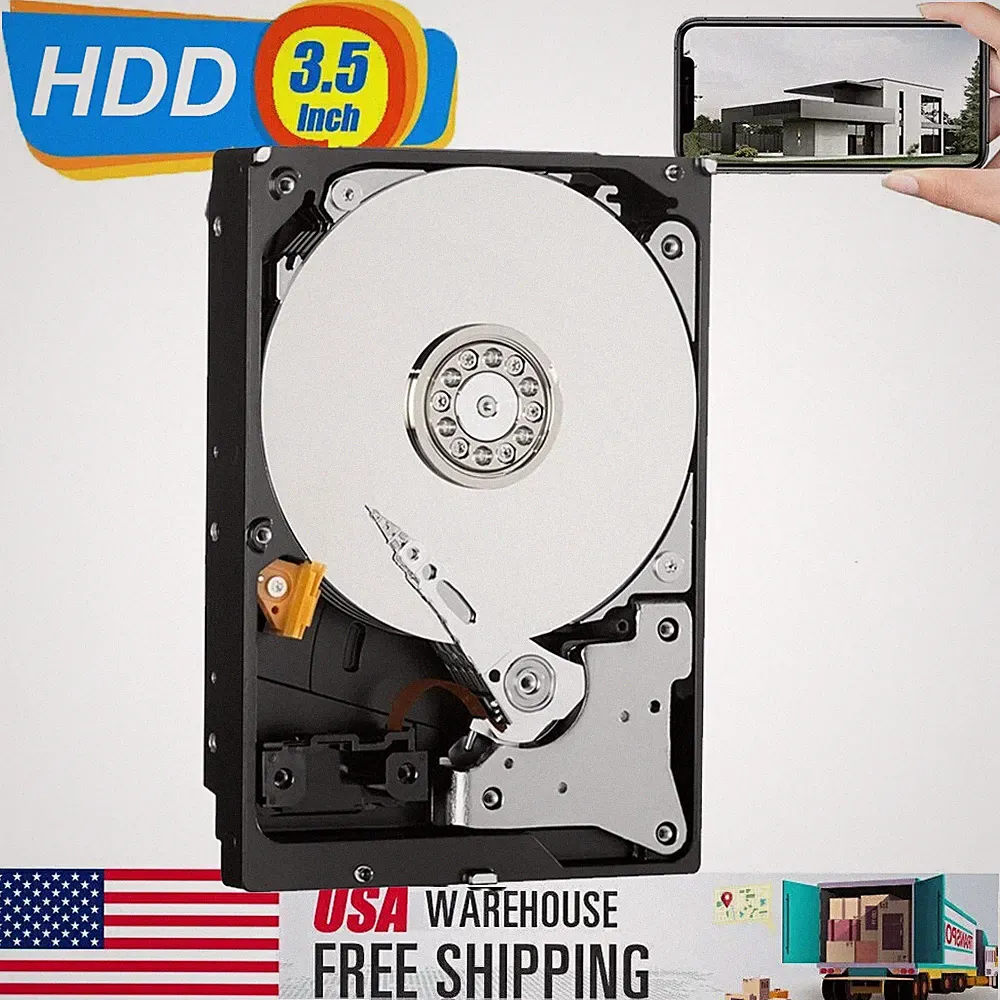 1TB Hard Drive SATA 3.5 HDD For Outdoor Home Security Camera System CCTV NVR DVR