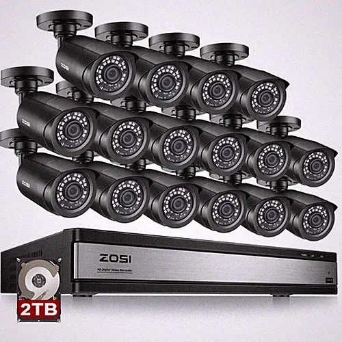 ZOSI 16CH 5mp lite Surveillance Security Camera System DVR 1080P Outdoor Home